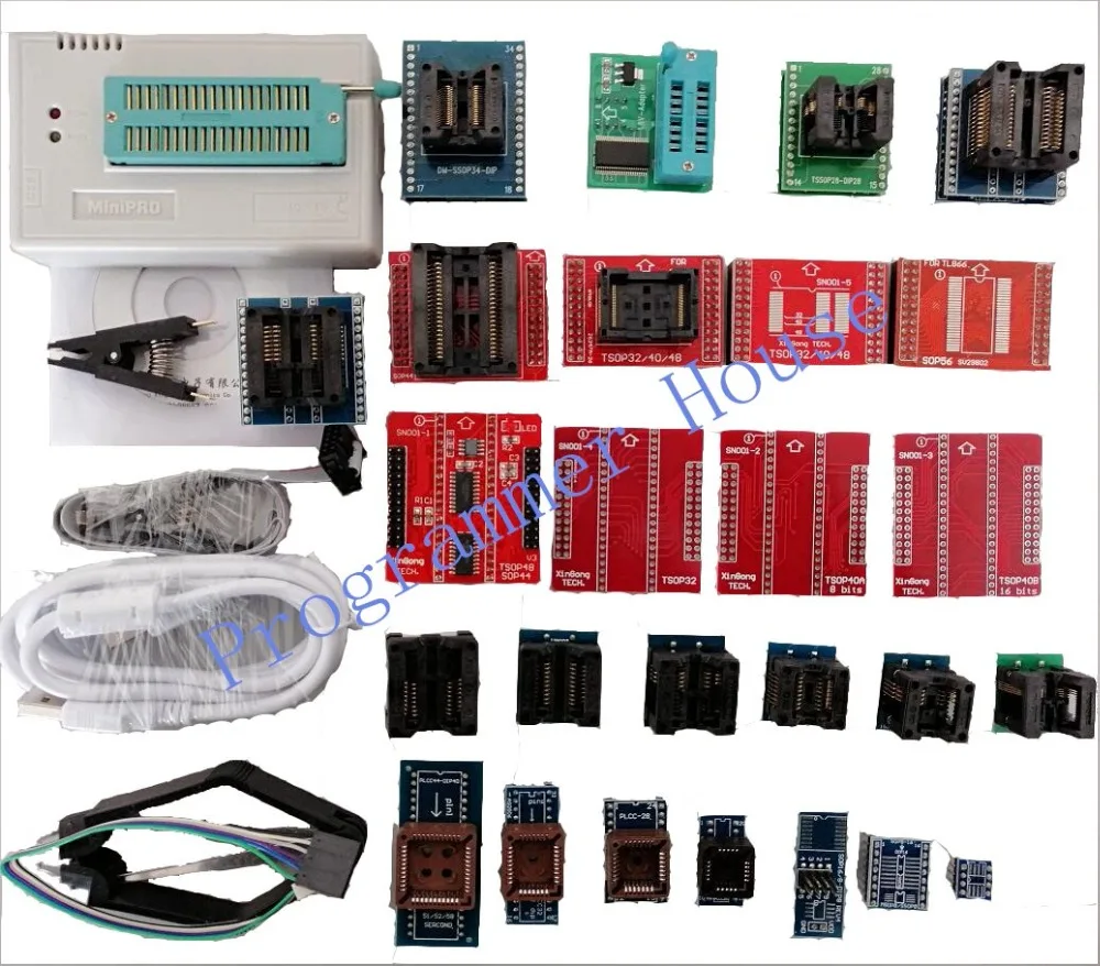 

Original V8.11 TL866II Plus TL866A TL866CS USB Universal Programmer Bios/ECU Programmer+29adapters 1.8V nand flash 24 93 25 mcu
