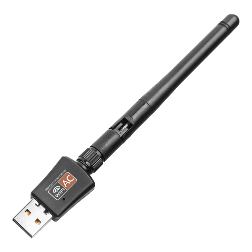 USB WiFi адаптер 600 Мбит/с двухдиапазонный сетевой Wifi адаптер Dongle 2,4 ГГц/5,0 ГГц Ethernet 802.11AC w/антенна для ноутбука