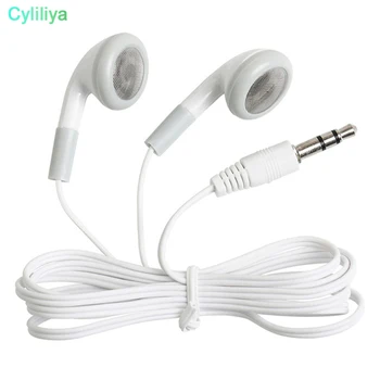 

Wholesale White 3.5mm Disposable earphones for School for gift for Museum for Concert 200pcs/lot Free Shipping