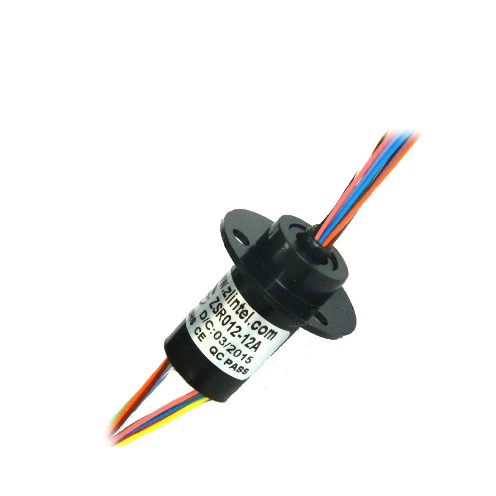 

ZSR012-12A 12 Channel 2A High Speed Ball/Precision Turntable Conductive Slip Ring Out Diameter 12.5mm Capsule Slip Rings
