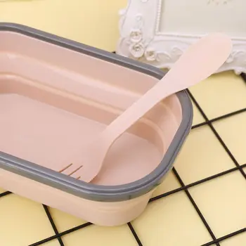 

Folding Collapsible Bento Silicone Lunch Box Bowl Food Container Storage Portable Microwave Dishwasher Safe