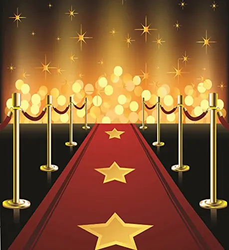 

Hollywood Avenue Of Stars Red Carpet Backgrounds Vinyl cloth High quality Computer printed children kids wedding backdrops