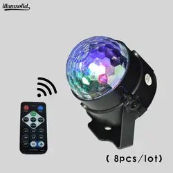 Мини led rgb диско мяч для КТВ, X'mas вечерние, свадебное шоу, клуб паб DJ 8 шт./лот