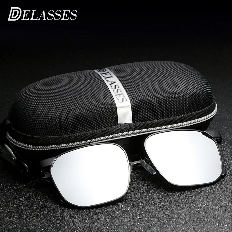 DELASSES Vintage Polaroid Polycarbonate Lens Men Sunglasses High