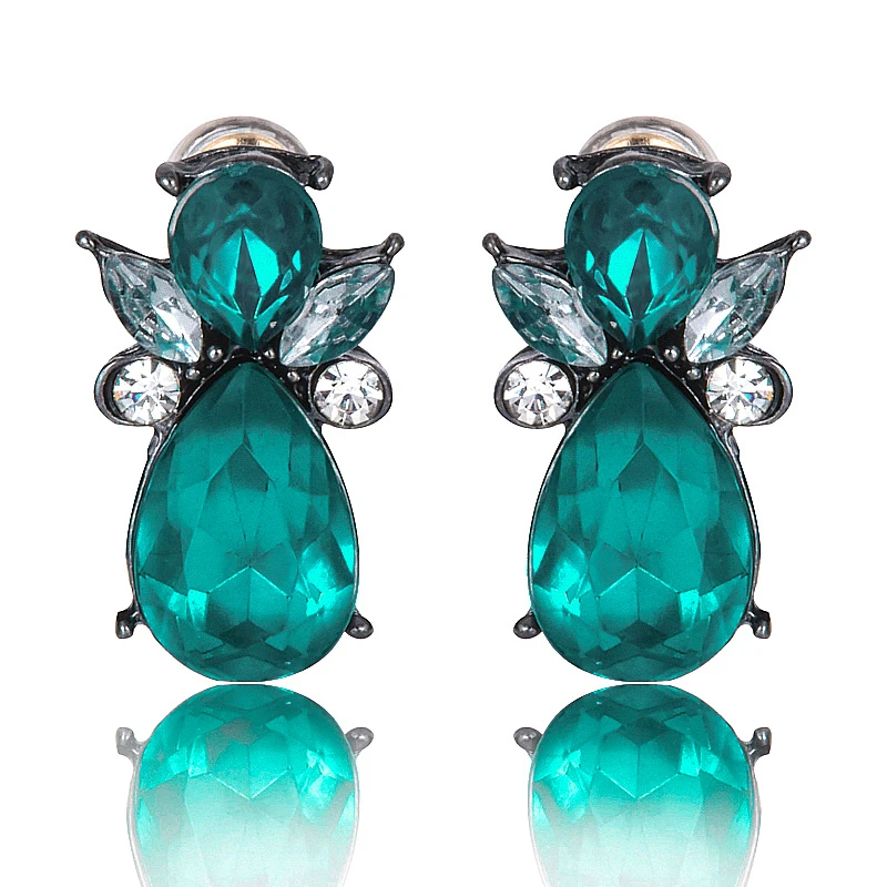 

Women Classic Simple Generous Shine 3 color Acrylic Party Earrings Studs Factory Wholesale