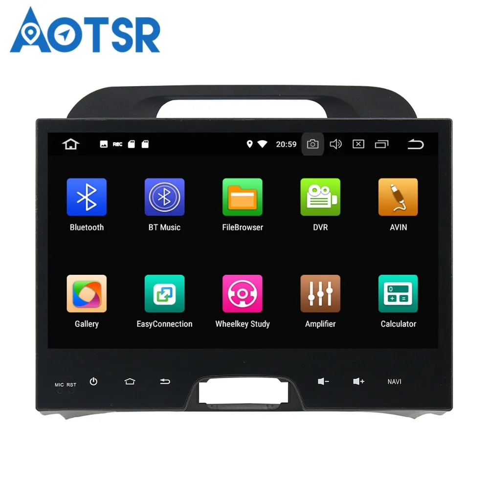 Clearance Aotsr Android 8.0 7.1 GPS navigation Car DVD Player For KIA Sportage 2010-2012 multimedia radio recorder 2 DIN 4GB+32GB 2GB+16GB 2