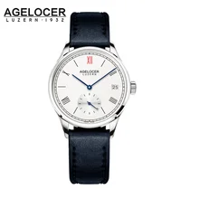 Agelocer Automatic Watch Women Leather Bracelet Brief Ladies Wristwatch Black Mechanical Watch Clock Reloj Mujer