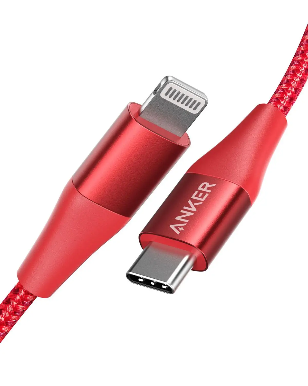 Anker USB C к кабелю Lightning, Apple Mfi Сертифицированный, power line+ II нейлоновая оплетка, для iPhone X/XS/XR/и т. Д., поддерживает доставку питания - Color: Red