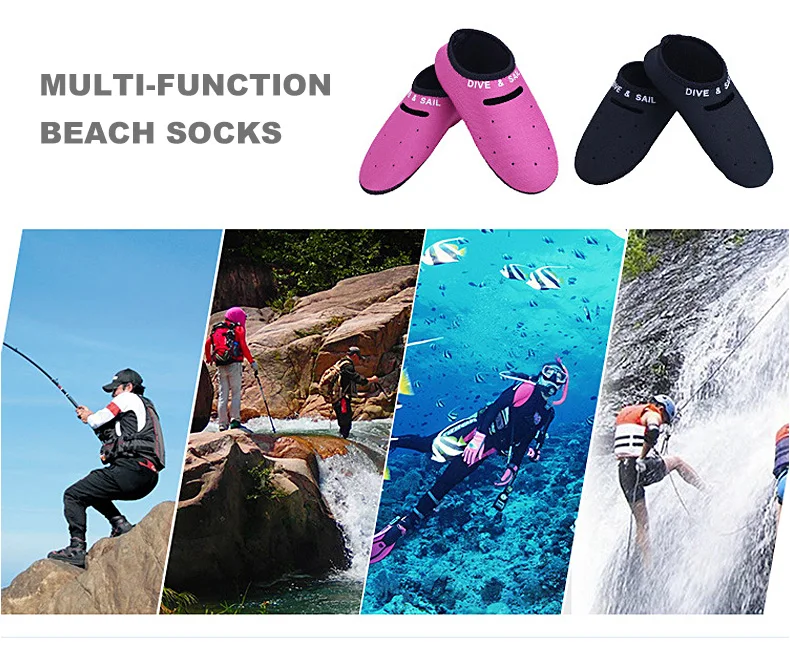 1 (12)3mm Water Sports Diving Socks Anti Skid Beach Shoes's Swimming Surfing Neoprene Socks Adult Diving Boots Wet Suit Socks Shoes