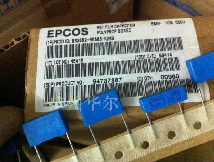 2019 горячая распродажа 20 шт/уп 50 шт в наборе EPCOS Безопасность коробка 0 068 мкФ 630V 683