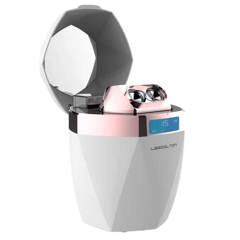 

2017 New Hot and Cold Spray Electric Facial Steamer Design Beauty Moisturizing Cleansing Instrument Nano Ion Face Steamer Device