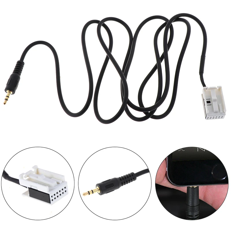 Car 3.5mm 12pinInput Adapter for cars 3.5mm aux in mp3 adapter cable