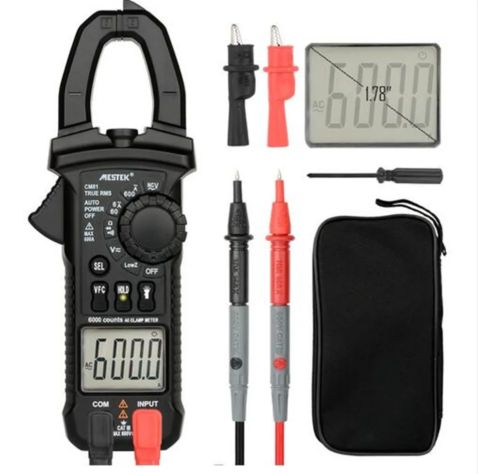 

Mestek CM81 digital clamp meter pinza digital multimetre pince multimeter current clamp dc