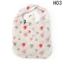 Цветочные складные большие сумки многоразовые для бакалейный продуктов хозяйственная сумка Милая дорожная сумка нейлоновая сумка