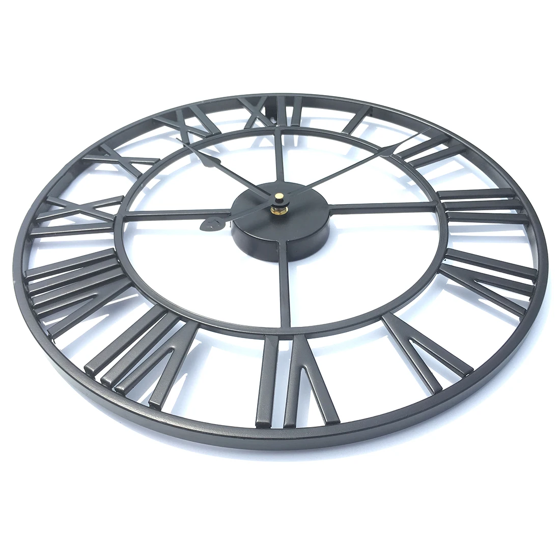 Preise Homingdeco Wanduhr Quarz Moderne Design Retro Eisen Kunst Uhr Dreidimensionale Römischen Ziffern Schweigen Wand Uhren Wohnkultur