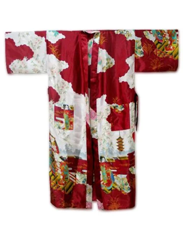 Гэри Винтаж японские дамы кимоно юката сексуальные шелковый халат из вискозы Ночная Mujer Pijama плюс Размеры S M L XL XXL XXXL R002-B - Цвет: Burgundy1