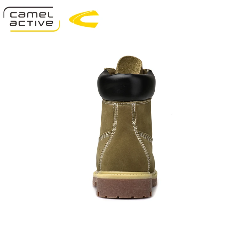 Paseos Oeste Del Botas Corte Masculinas Fresco Cuero Moda Estilo Hombres Libre Aire Amarillo Nueva Camel Active khaki Alta De Los Al Ocasionales Tobillo Split qnvPUU