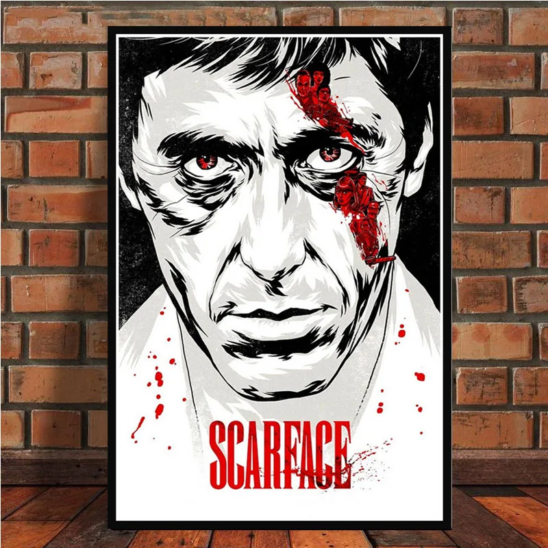 AL PACINO SCARFACE Гангстерский фильм художественный постер Картина Настенная картина для домашнего декора плакаты и принты