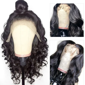 

360 Lace Frontal Wig Brazilian Body Wave Lace Front Remy Human Hair Wigs For Black Women Pre Plucked 150 180 250 Density