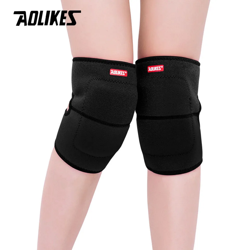 AOLIKES 1 زوج الكبار الرقص الكرة الطائرة التنس الركبة منصات سلامة الركبة دعم الرياضة رياضة نيبادس الركبة حماية