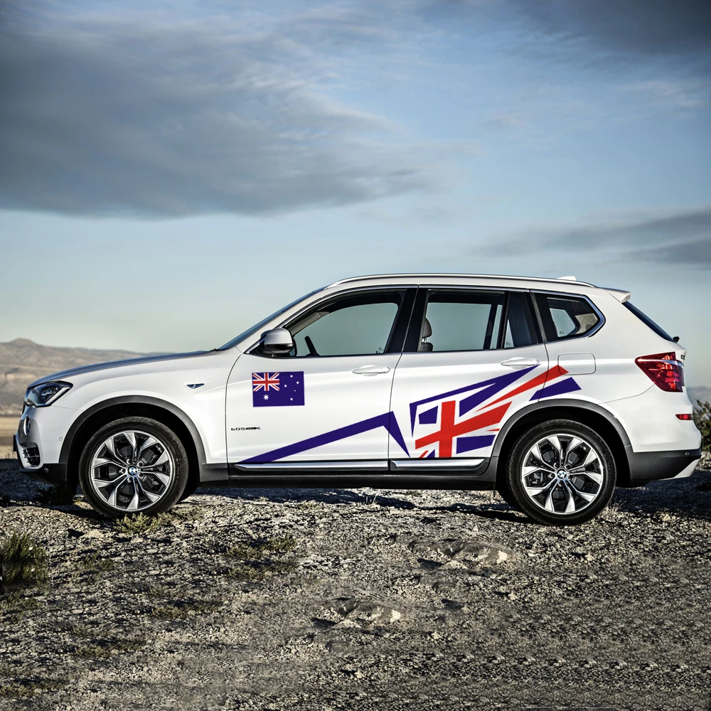 A Set New Australian Flag Decals Luxury Car Body Side Best PVC Stickers