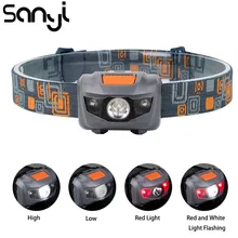 Светодиодный налобный мини-светильник R3, наружный, 800 люмен, 4 режима, головной светильник, водонепроницаемый, головной, вспышка, светильник фонарь, фонарь для охоты, рыбалки