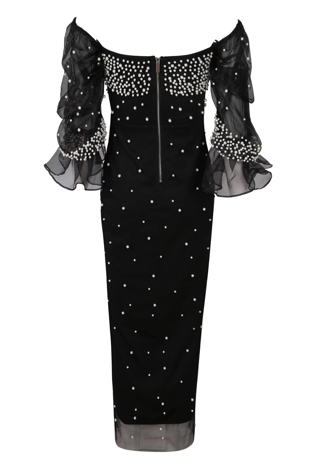 Модные элегантные женские платья для ночного клуба с длинным рукавом для вечерней вечеринки, черное сексуальное платье с бисером