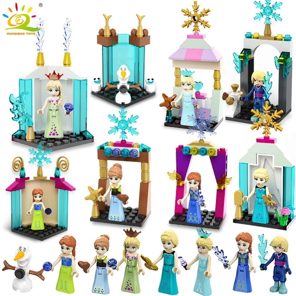 

8pcs Friends Princess Doll Figures house Building Blocks Compatible Legoed Friend City Enlighten Bricks children Toys For Girl