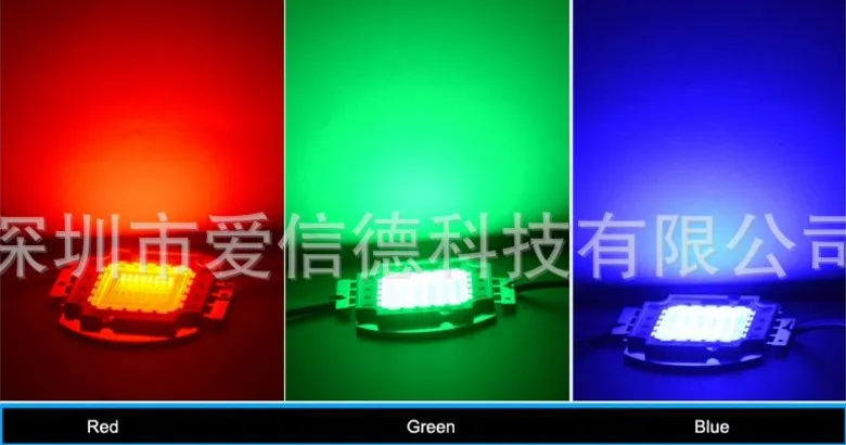 Высокомощный Встроенный светодиодный чип источник света 10 Вт 20 Вт 30 Вт 50 Вт 100 Вт красный зеленый синяя лампочка прожекторный светильник светодиодный свет бусины