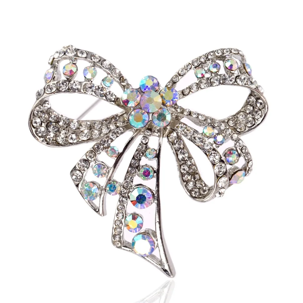 Broche De Lazo Vintage Para Mujer, Elegante Pin Maltado Con Diamant