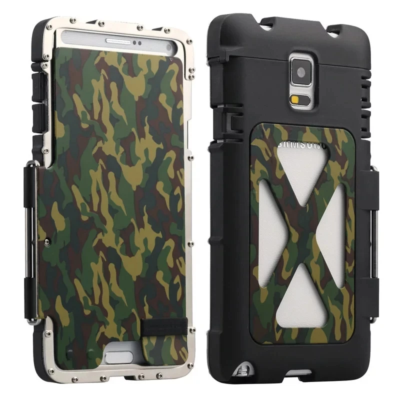 Just Armor King Iron Man Steel Metal Shockproof Flip Case For Samsung Galaxy Note 4 Powerful cover case