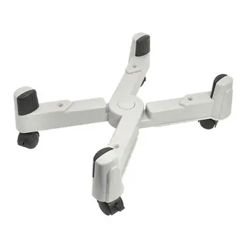 

Grey Case Holder Anti-slip Wheels Roll PC Castors Desktop Computer Accessory Home ABS Computer Stand