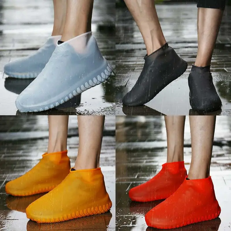 

Reusable Silicone Waterproof Rain Shoe Covers Foldable Non-slip Cycling Outdoor Convenient Thicken Rain Boots for Men Women Kids