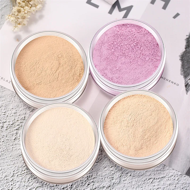 

4 Colors Facial Makeup Smooth Loose Powder Full Professional Maquiagem Oil Control Concealer Contour Powder Base Face Cosmetics