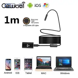 Cewaal HD 720 P 8 мм 1 м 8LED Wi-Fi эндоскоп Водонепроницаемый видео Камера для Android IOS Телефон ПК Беспроводной инспекции эндоскоп Камера