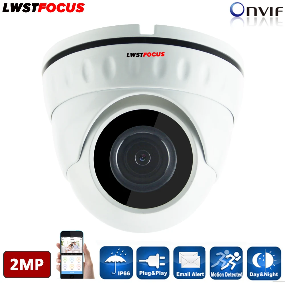 

Real Time 1080P IP Camera 2MP POE Optional P2P Onvif2.4 Indoor 2.8/3.6mm lens Metal Vandalproof Dome Security IP Camera System