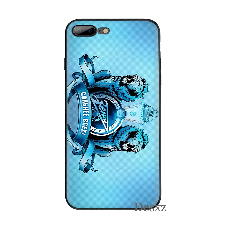 Cell Phone Case Silicone TPU for iPhone 7 8 6 6s Plus iPhone 11 Pro X XS Max XR 5 5s SE Cover Zenit football Club Logo Shell - Цвет: B8