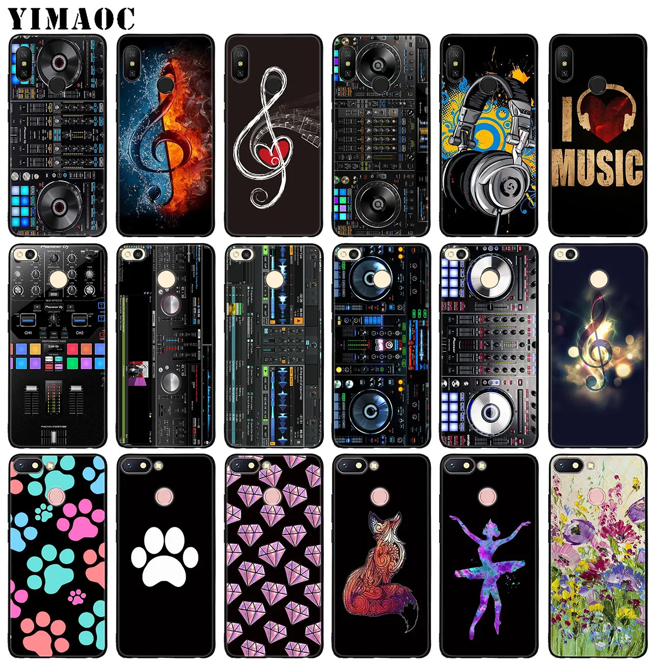 YIMAOC ddj dj музыка Мягкий силиконовый чехол для телефона Xiaomi MI 10 9 9T CC9 CC9E A3 Pro 8 SE A2 Lite A1