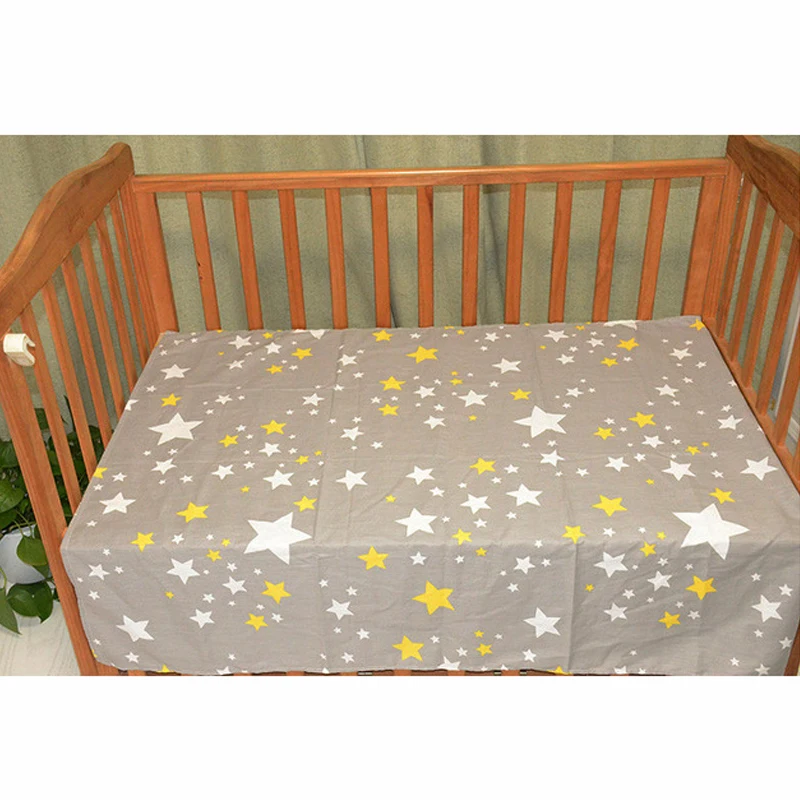 Назначить Wishdom детская кровать лист хлопок новорожденных простыни мультфильм охраны окружающей среды реактивной печати 150X90 см