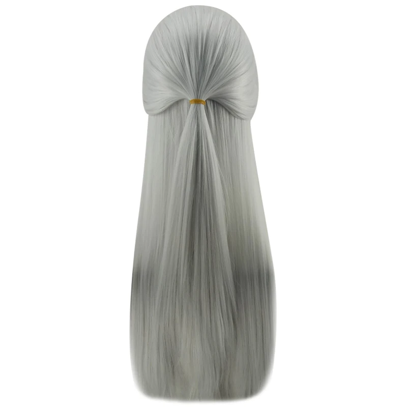 HAIRJOY синтетический Dangan Ronpa Kyouko Kirigiri фиолетовый парик для косплея с вязанной косой конский хвост 100 см длинные прямые волосы