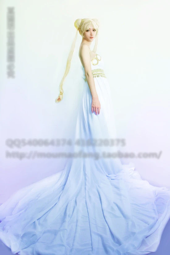 Белое платье принцессы Сейлор Мун для вечерние костюм косплея на Хэллоуин