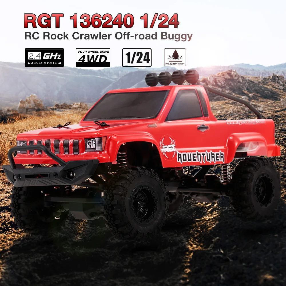 

RGT 136240 1:24 RC Car 2.4G 4WD 15KM/H RC Rock Crawler Toys for Children Off-road Buggy Cars Kids Gifts