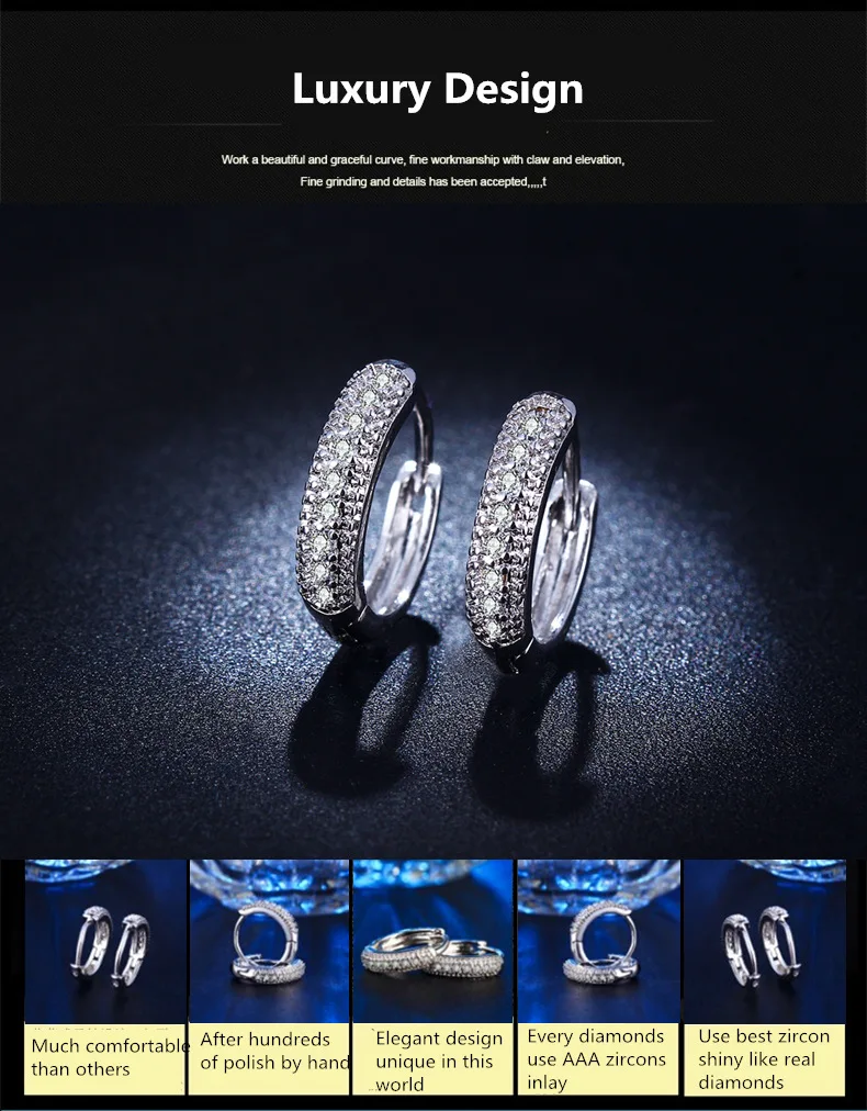 Новинка 2021 серьги Стразы из серебра 925 пробы с круглыми кристаллами от Swarovski