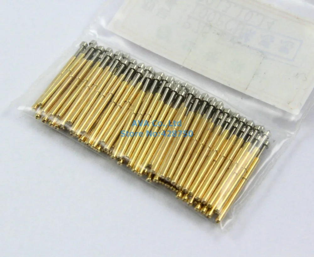 

100 Pieces P75-E2 Dia 1.02mm 100g Spring Test Probe Pogo Pin