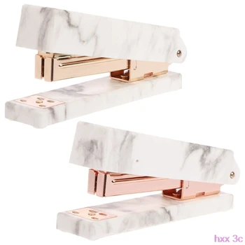 

Marble Texture Stapler Manual Staples For Office Student School Home Stationery