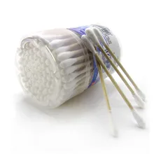 100 шт. ватные палочки-тампоны экологически чистые аппликаторы для макияжа очистка ушных ватных бутонов чехол тампоны микрокисти натуральный хлопок