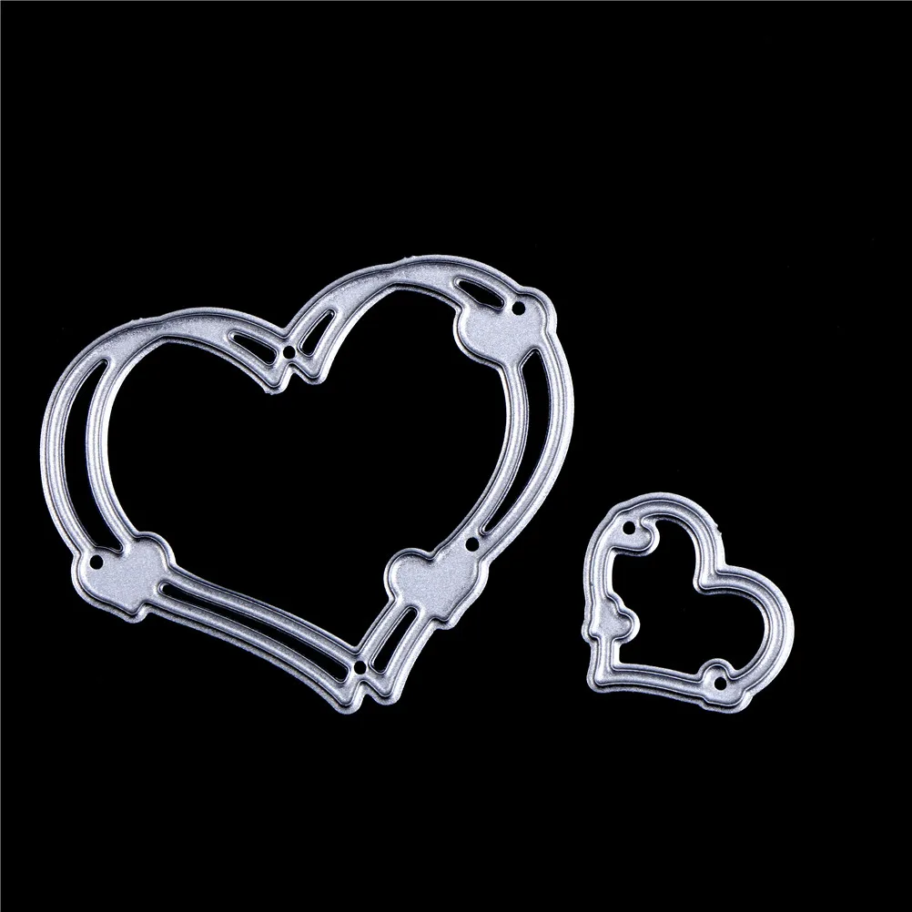 

2pcs/lot Love Heart Metal Die Cutting Dies In Scrapbooking Die Cuts For DIY Scrapbooking Photo Album Decorative Embossing Folder