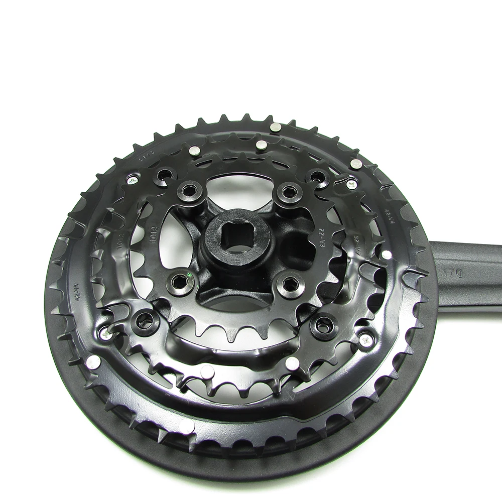 Ceny Mtb rower mechanizm korbowy 42 32 22T 170mm tarczy 7 8 9 prędkości 104BCD koło zębate rower rower górski rower zmiany biegów czworokątny otwór