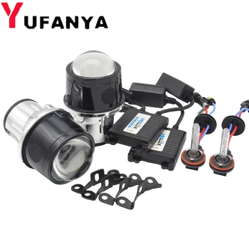 

2.5 inch Fog Light Bi Xenon Projector Lens 35W Xenon Kit For Toyota/Ford/Universal/Nissan Full Metal Auto H11 bulbs hid retrofit