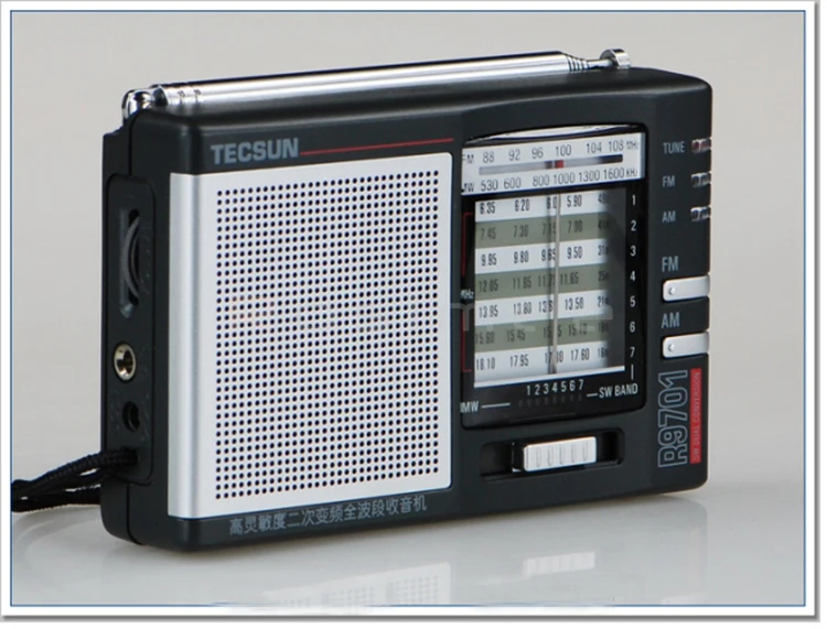 TECSUN R-9701 радио FM/MW/SW радио многополосный радиоприемник Двойное преобразование с внешней антенной Y4377A FM Fadio портативное радио